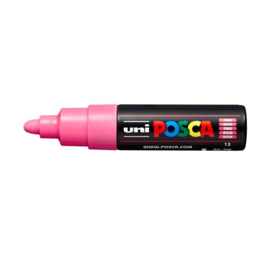 Posca marker met conische punt schrijfdikte breed roze