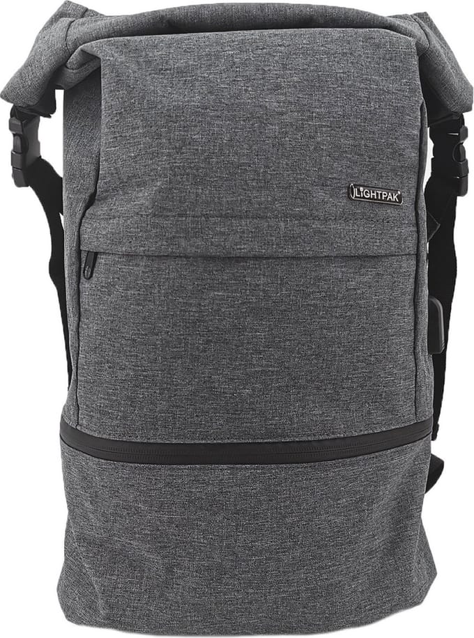 Lightpak rugzak - 600D polyester - laptopvak - grijs - JU-46155