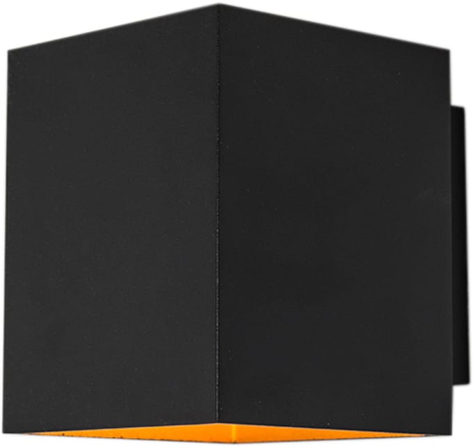 QAZQA Sola 2 - Wandlamp - 1 Lichts - 8,4 cm - zwart