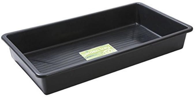 Groot Zwart Tuindienblad van Gerecycled Polypropyleen - 65 Liter