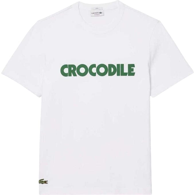 Lacoste Heren-T-shirt van katoen met grafische print (Wit)