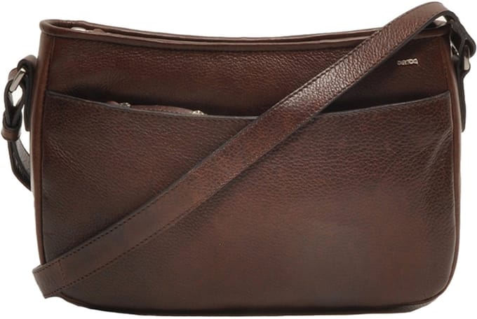Berba Kleine Crossbodytas / Schoudertas Dames - Leer - Lucca - Licht Blauwe