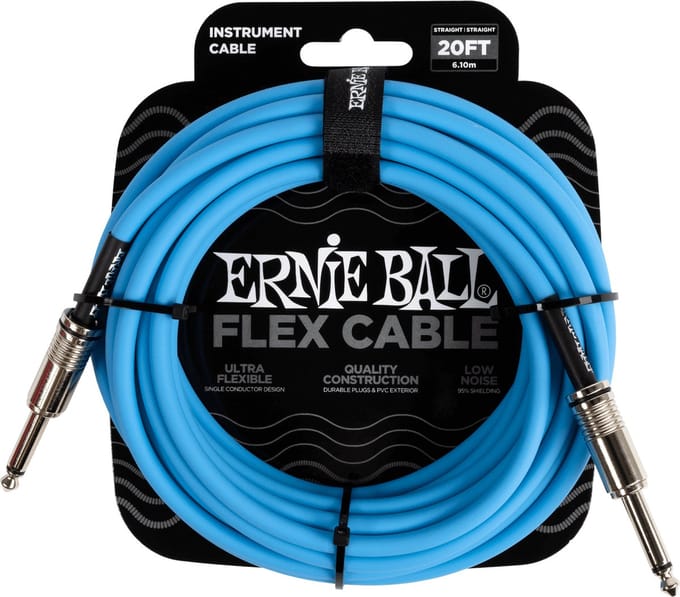 Ernie Ball 6417 Flex Cable Gitaarkabel Blauw 6 Meter