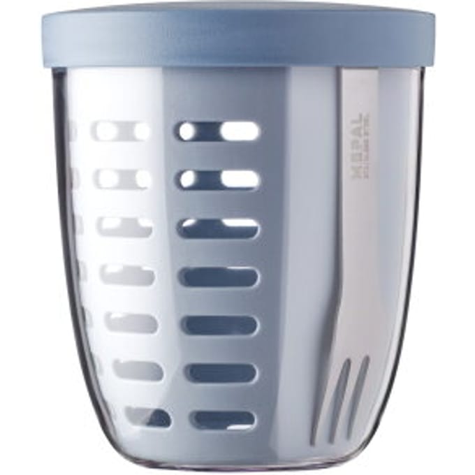 Mepal - Ellipse fruit & veggie pot - 600 ml - Incl. vorkje - Nordic blue