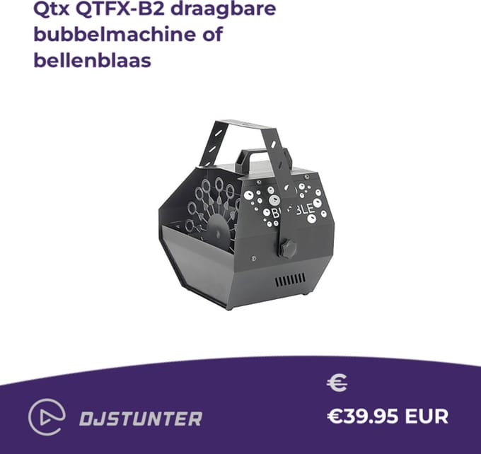 Qtx QTFX-B2 draagbare bubbelmachine of bellenblaas