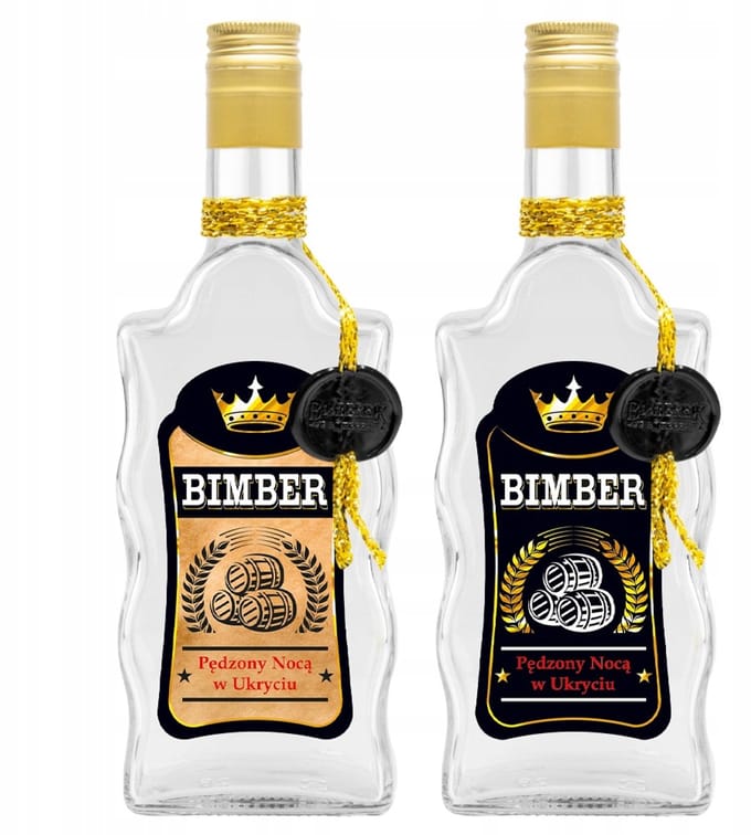 Bimberek - Decoratieve Fles - 500ml - Fles voor Bimber - Premium Glas