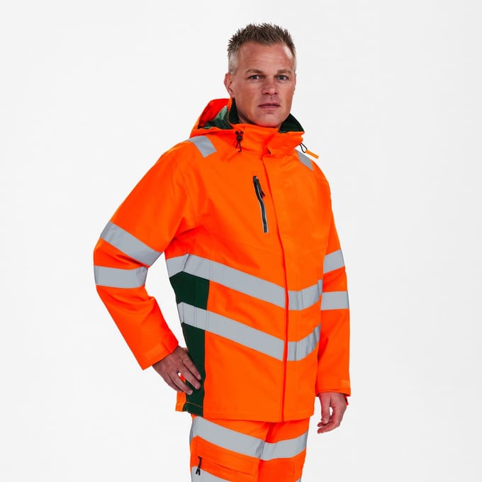 Engel Safety parka shelljack 1145-930 - Hi-vis Orange / Green - M