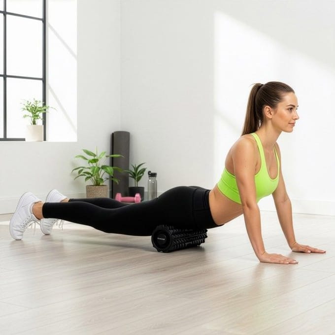 Actiget® Foamroller | Foam Roller | Medium Hardheid | Triggerpoints | 33 cm | Zwart