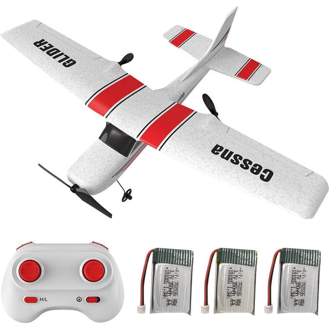 Z53 RC Vliegtuig 2,4 GHz Geïmporteerde Gyroscoop EPP Afstandsbediening Vliegtuigen RC Zweefvliegtuig Vliegtuig Speelgoed Vliegtuig RC 3 battery rood