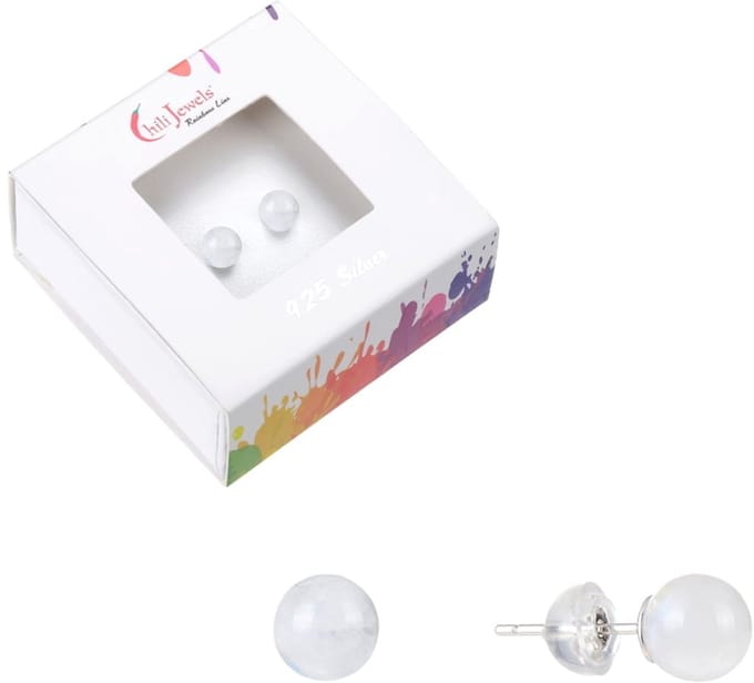 Oorbellen Labradoriet 6 mm