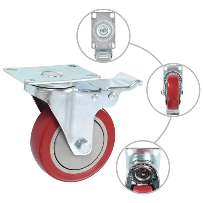 vidaXL Zwenkwielen 8 st 100 mm