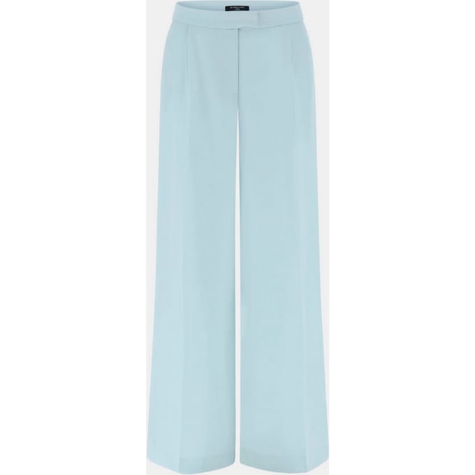 Dames linnen gemengde pantalone blauw