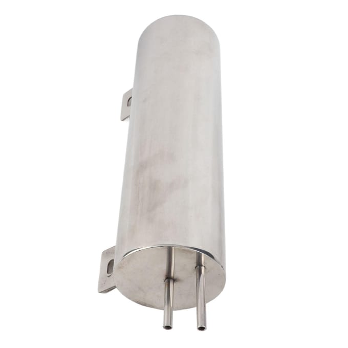 Radiatortank Overloop Gepolijst RVS met Beugels Bouten Moeren Industriële Benodigdheden 3x10 gray