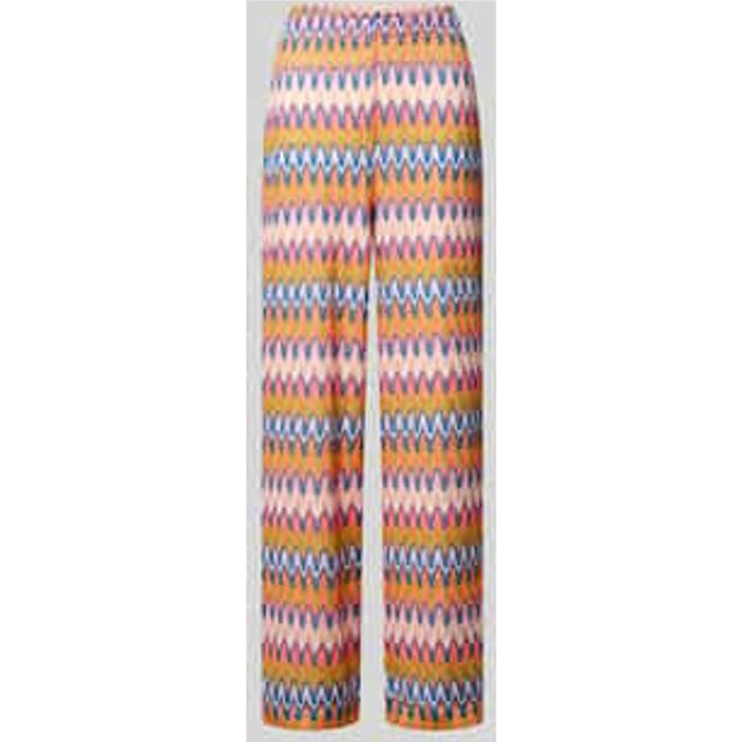 Broek in all-over look met elastische band