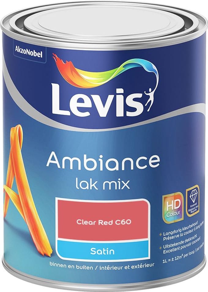 Levis - Ambiance Lak Satin Mix - Clear Red C60 - Mengverf - 1 L