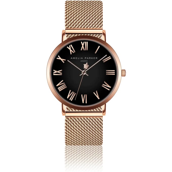Dameshorloge Amelia Parker Grand Noir Mesh