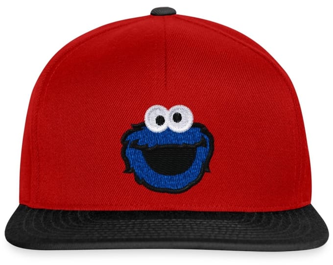Sesamstraat Koekiemonster Borduurwerk Snapback cap