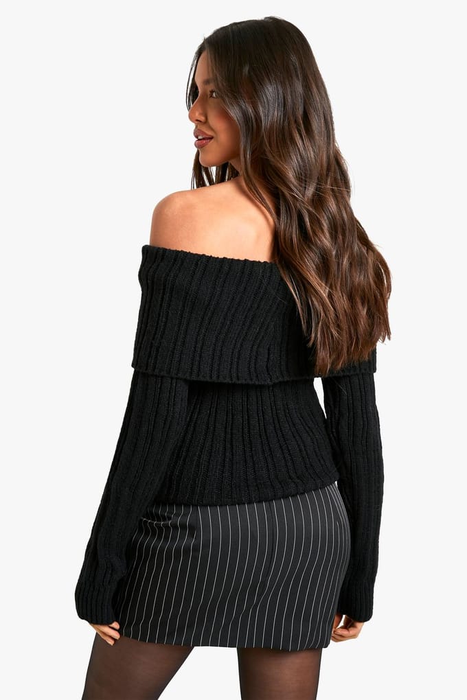 boohoo Dames Pinstripe Micro Mini Rok | Zwart | Maat: 42