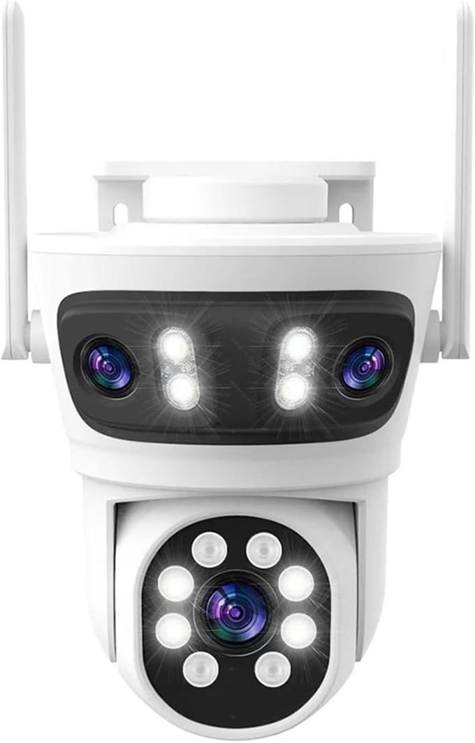 Beveiligingscamera - CCTV Camera - Huis Beveiligen - Tri-Lens - 10x10x10 mm - Wit