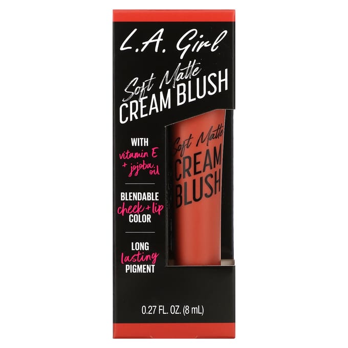 L.A. Girl, Soft Matte Cream Blusher, Gbl445 Hotshot, 8Ml(0.27Fl Oz) black