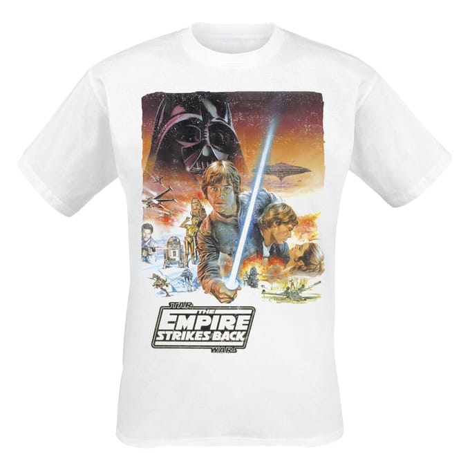 Star Wars Unisex volwassen Episode 5 Poster T-shirt (Wit)
