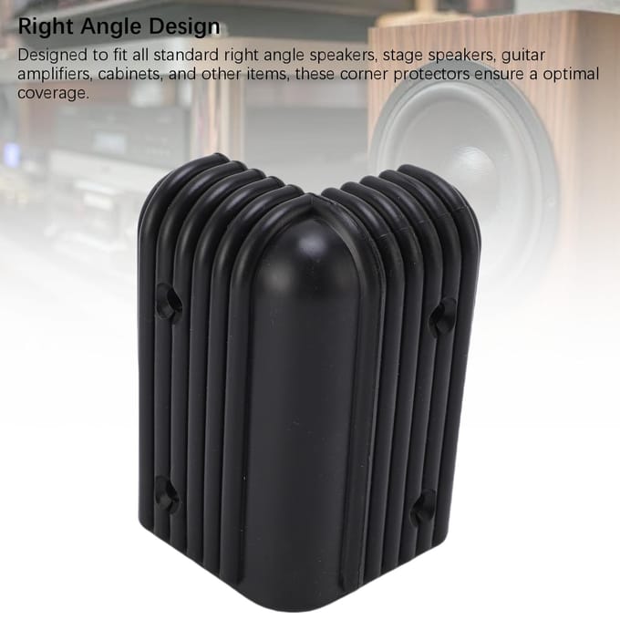 20 stuks Luidspreker Hoekbeschermer Plastic Kast Hoekbeschermer voor Podium Luidspreker Gitaar Versterkers black