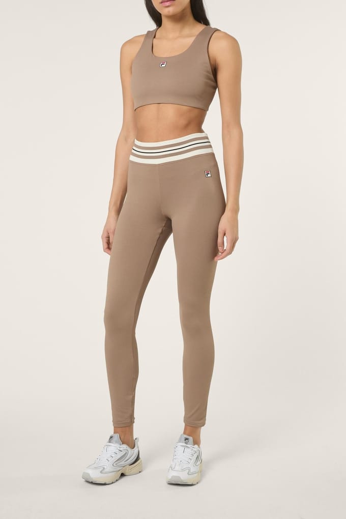 FILA Bientina Heritage Tape Active Leggings Pine Bark Größe: L | Sport-Leggings Outlet | Damen