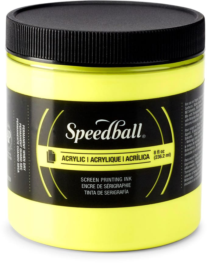 Acrylic ink fluo yellow screen printing - Speedball