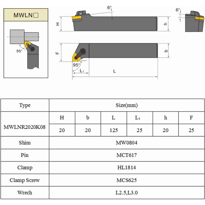 Draaibank Draaigereedschaphouder Kit Metaaldraaibank Gereedschaphouder Set voor Draaien Groeven Draadsnijden Kotteren wit