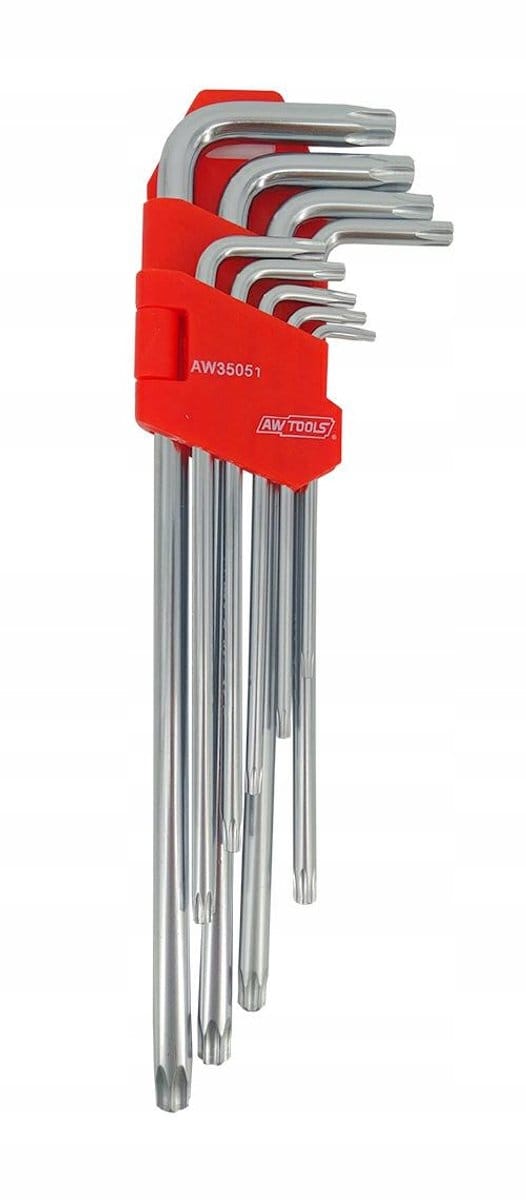 AWTools Serie - Torx Sleutelset - Zeer Lang - 9 Stuks