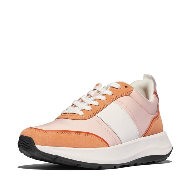 FitFlop F-Mode Flow Sneaker - Nylon & Suede Mix ROZE - Maat 36