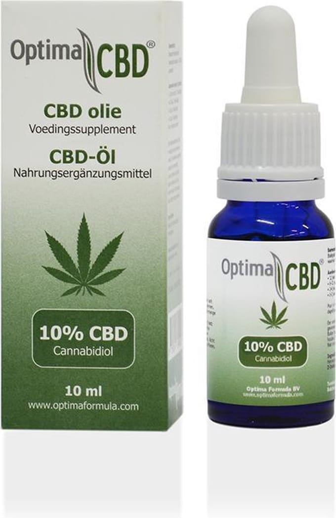 CBD olie 10% OptimaFormula 100% Zuivere CBD olie, 10ml, Cannabidiol