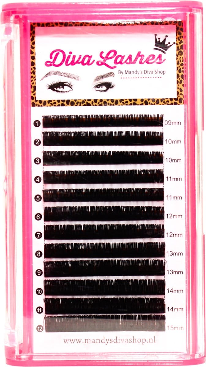 diva lashes wimperextensions C krul  0,07 14 MM