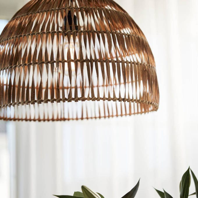 PR Home Hanglamp Lace, rotan kap, Ø 37 cm