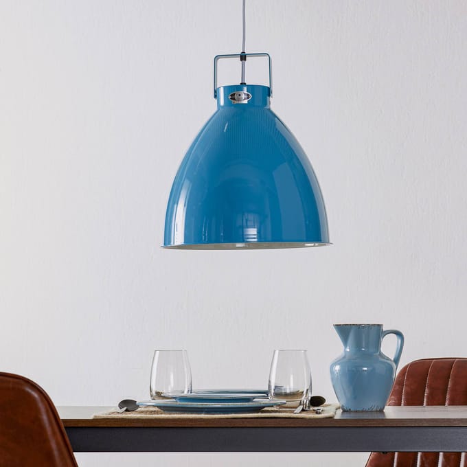 Jieldé Augustin A360 hanglamp lichtblauw glanzend