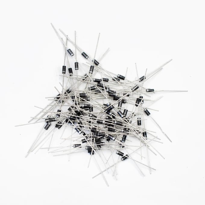 100 Stuks 1N4004 Gelijkrichterdiodes - 1A, 400V Siliconen Gelijkrichters