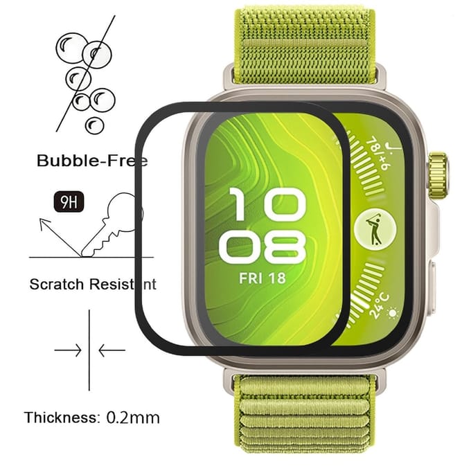 Dailygoods - 3 Stuks Screenprotectors voor Smartwatch Volledige Bescherming