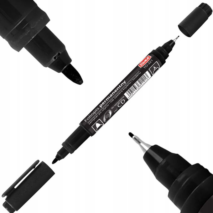 Permanent Take Dubbelzijdige CD Marker Zwart