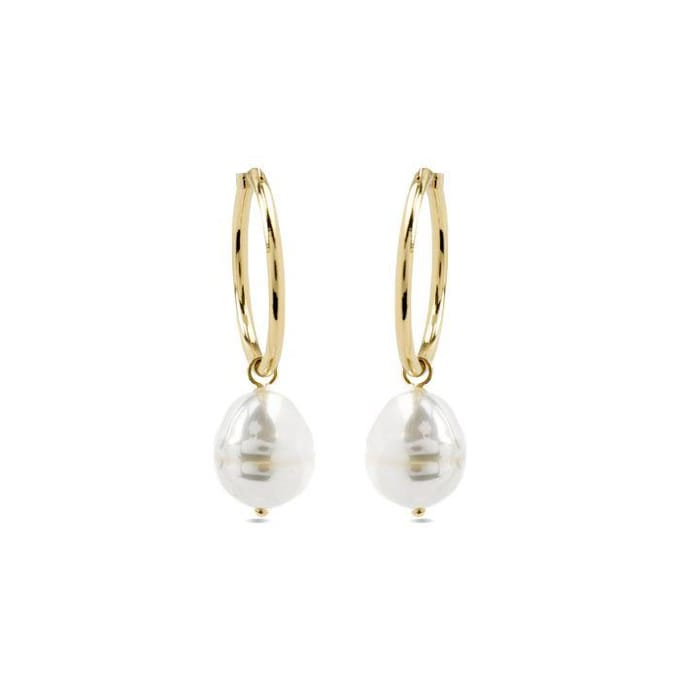 Luxenter oorbellen met 18k goudkleurige witte parel - Nemys