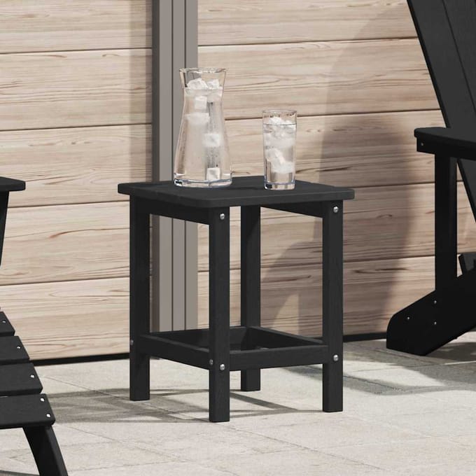 vidaXL Bijzettafel Zwart 38 x 38 x 46 cm Polyetheen