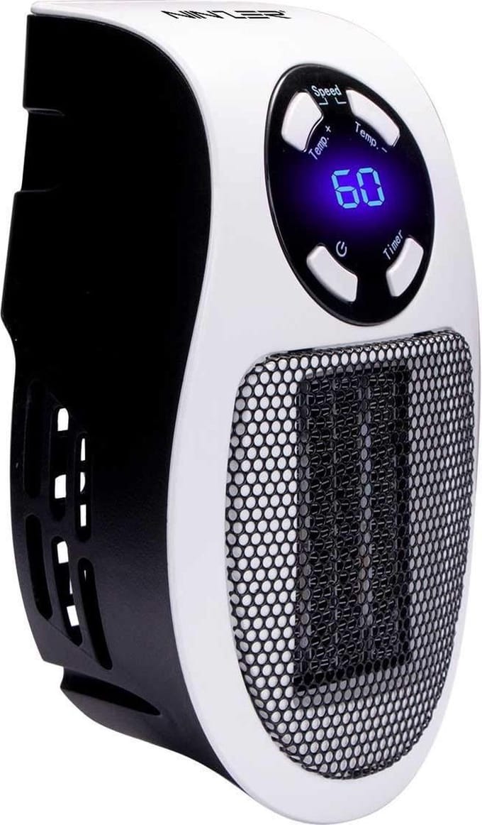 Ninzer Mini Elektrische Kachel Stopcontact-Verwarming - Kleine Plug Heater met Timer en Afstandsbediening