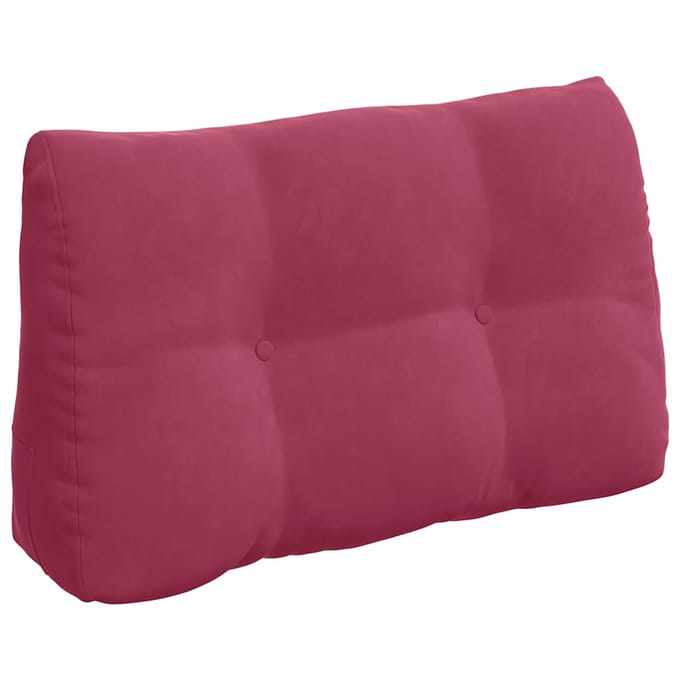 vidaXL - Rugkussen - Wijnrood - 80 - x - 24 - x - 50 - cm - Fluweel