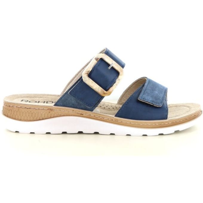 Rohde 1301 56 Slippers Blauw Nubuck Dames - Blauw - 40