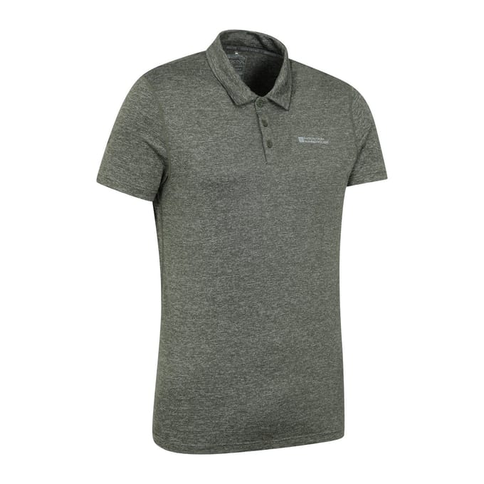Mountain Warehouse Heren Agra gestreept poloshirt (Groen)