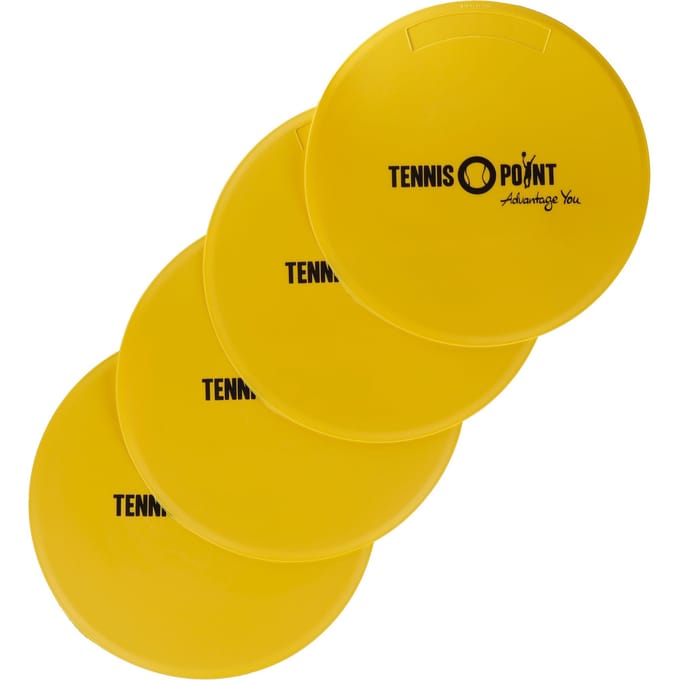 Tennis-Point 4er Pack Markeringskringen-Geel,Zwart