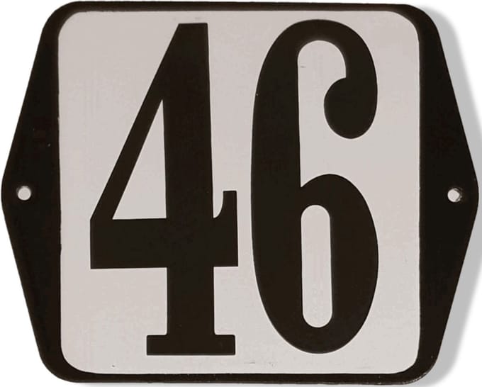 Huisnummer standaard nummer 46