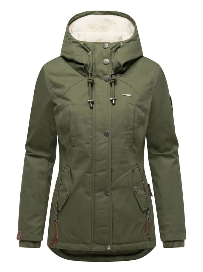 Marikoo dames winterjas met teddyfleece voering & capuchon