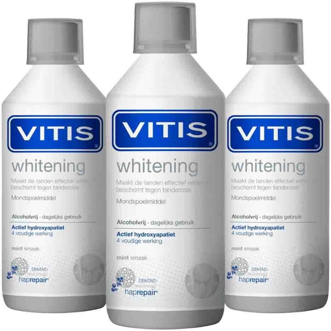 Vitis - Mondwater Whitening - 3 x 500 ml - Voordeelverpakking
