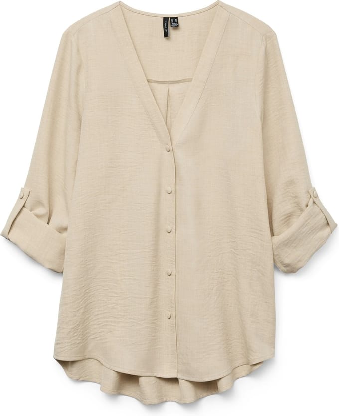 VERO MODA - VMMELANEY LS FOLD UP SHIRT WVN EXP - Dames - Blouses