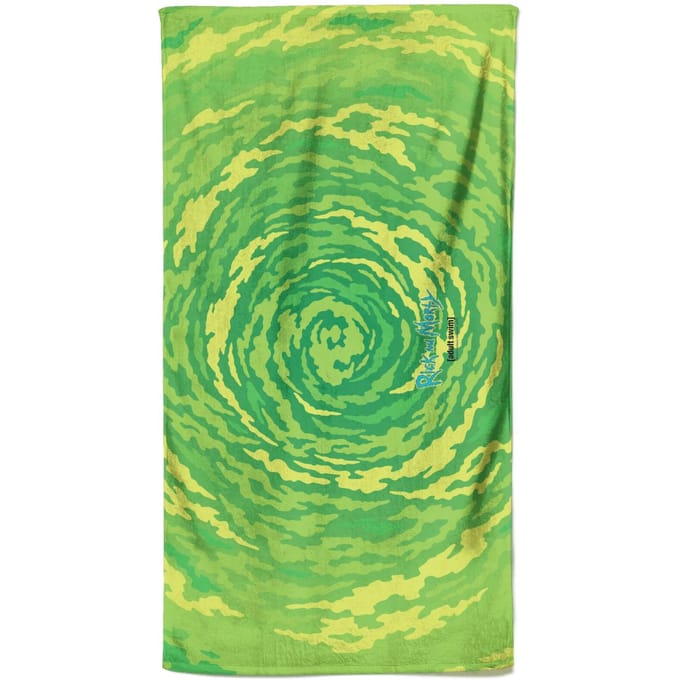 Rick and Morty Portal All Over Pattern Beach Towel
